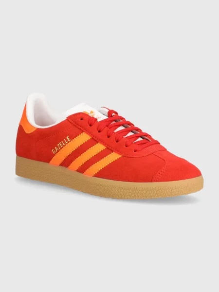 Велурени маратонки adidas Originals Gazelle червено