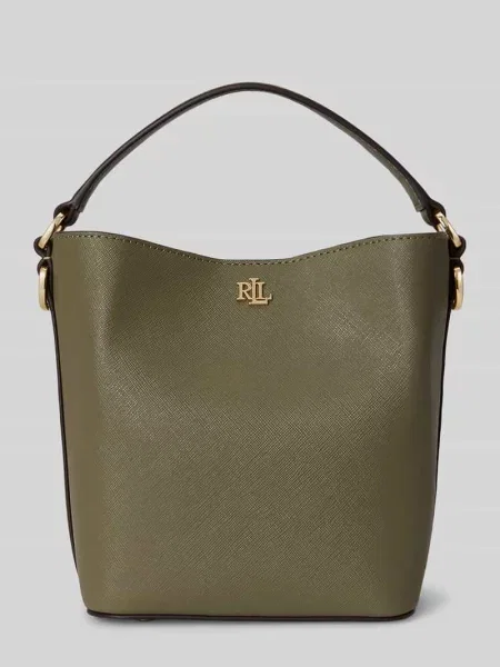 Lauren Ralph Lauren torebka worek skórzana zielona