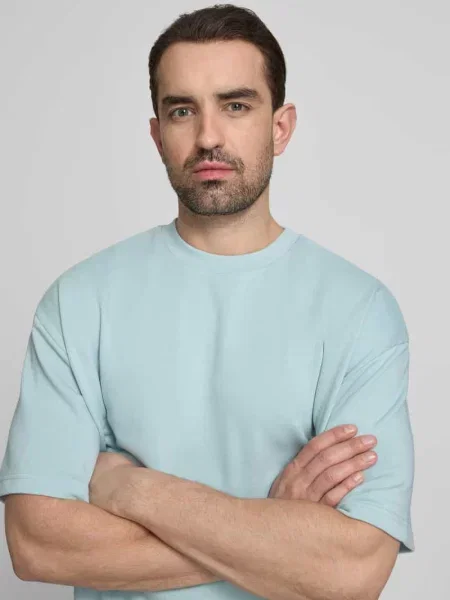 Oversized t-shirt z okrągłym dekoltem Lindbergh
