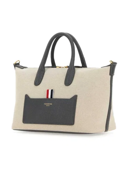 Torba podróżna Thom Browne płócienna beżowa