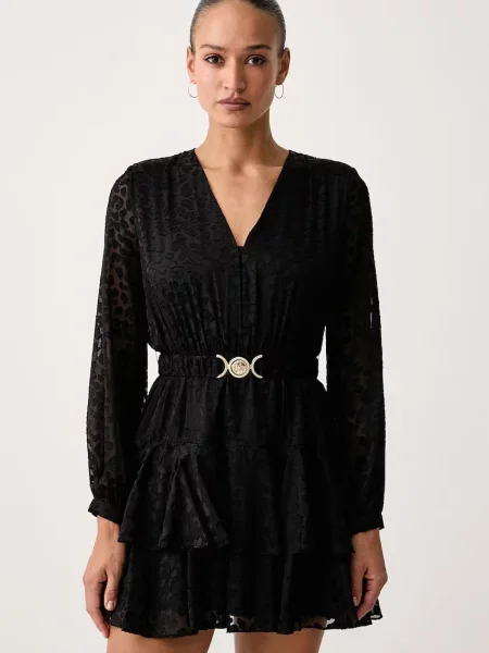 Guess rochie evazată CLARISSE negru