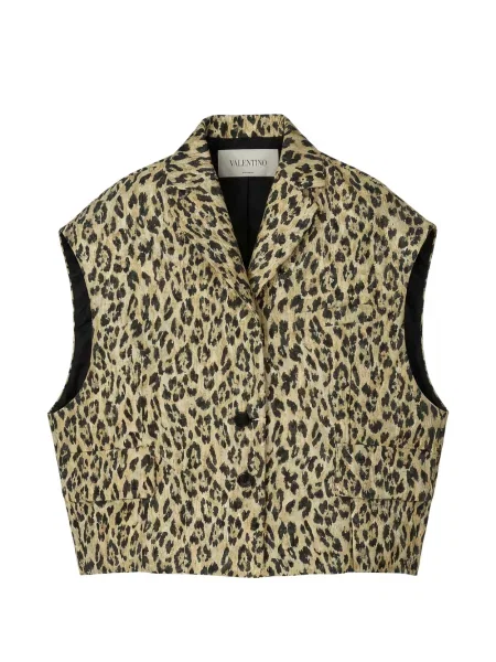 Vestă Valentino Garavani cu imagine cu model leopard din jacard