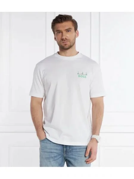 BOSS ORANGE Tricou Te_Records | Relaxed fit alb