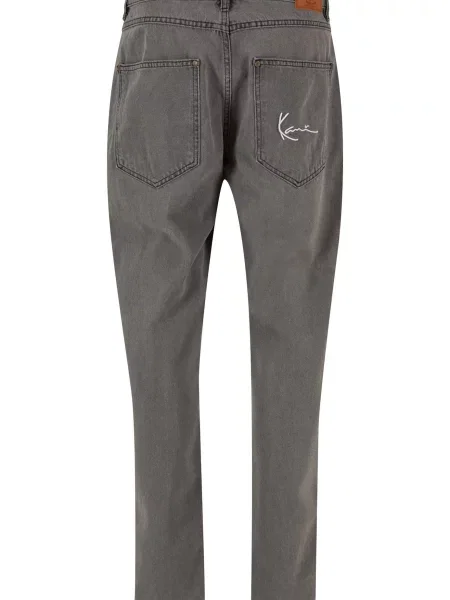Karl Kani Jeans gri denim alb