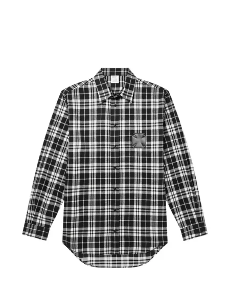 Cămașă în carouri Vetements în carouri negru