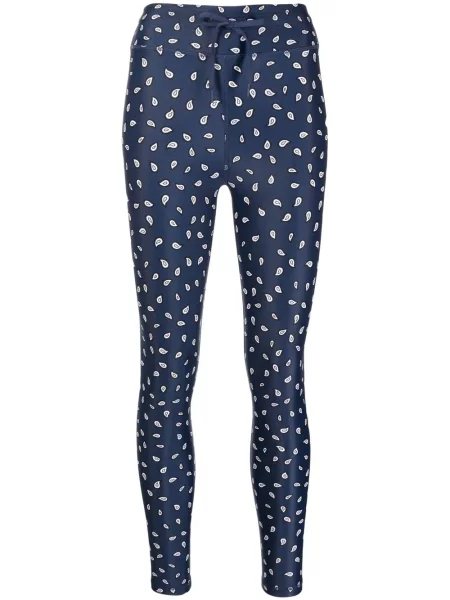 Legginsy The Upside z nadrukiem z wzorem paisley niebieskie
