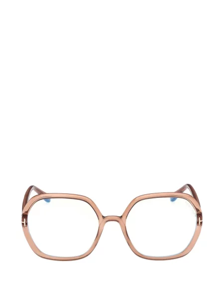 Ochelari de soare Tom Ford Eyewear cu imprimeu geometric roz