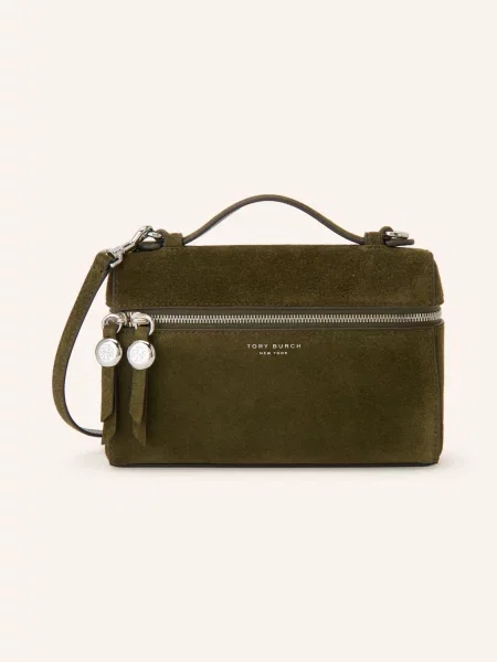 Top Tory Burch zamszowy zielony