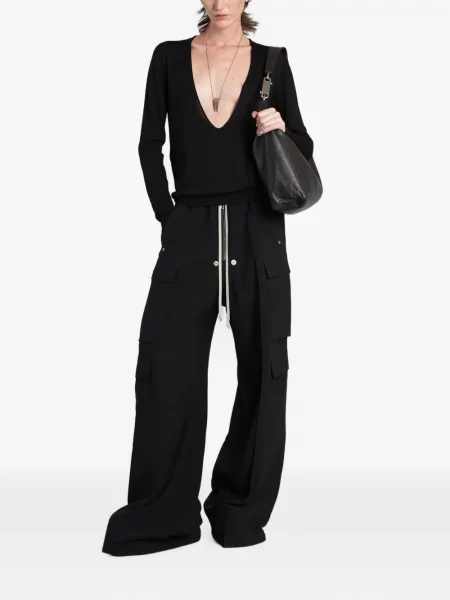 Pulover Rick Owens cu decolteu în V negru