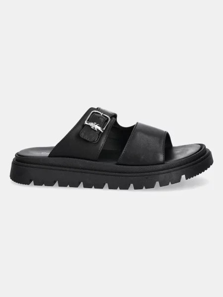 Calvin Klein Jeans Dječje kožne natikače crna