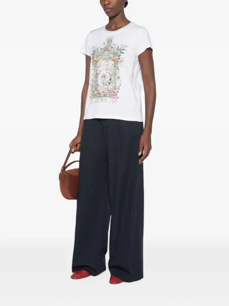 Tricou Camilla cu imagine alb