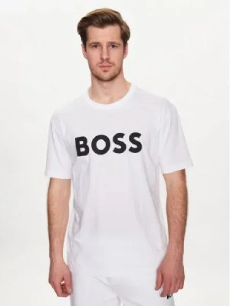 Boss Póló Relaxed Fit fehér