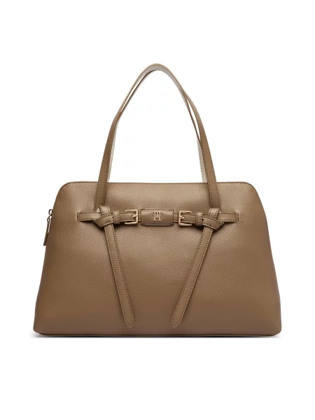 Tommy Hilfiger Ročna torba Th Buckle Tote bež