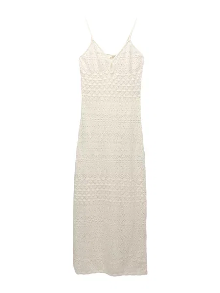 Pull&Bear Rochie tricotat VESTIDO ecru