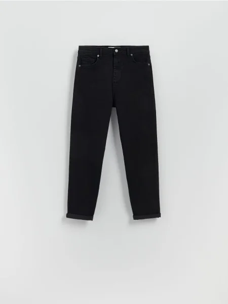 Reserved Jeansy boyfriend slim czarny