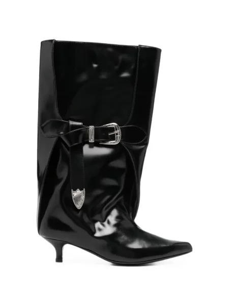 Botine Toga Pulla din piele cu cataramă negru