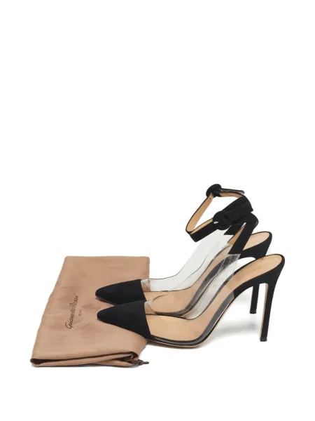 Pantofi cu toc Gianvito Rossi din piele de căprioară alb