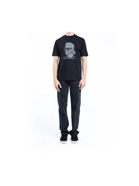 Koszulka Karl Lagerfeld z logo czarna