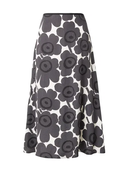 Marimekko Sukňa EDETÄ tmavosivá / čierna biela