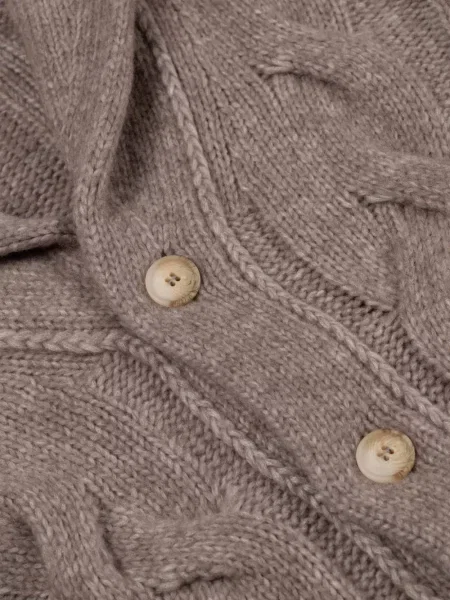 Gulerat cardigan Gran Sasso tricotate maro