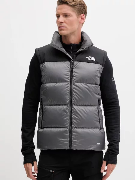 Пухен спортен елек The North Face Diablo Down зимен модел сиво