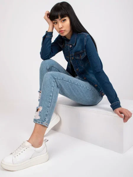 Дънково яке Fashionhunters синьо