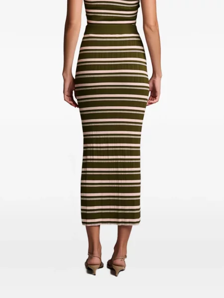 Prugasti prugasta suknja Hevron zelena