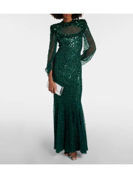 Rochie Jenny Packham din tul verde