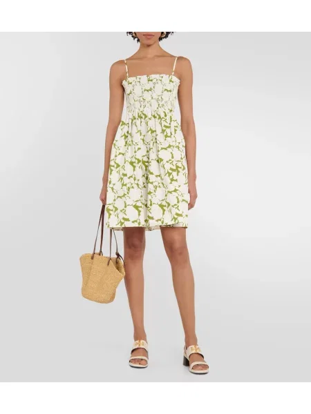 Rochie Tory Burch cu model floral din poplin