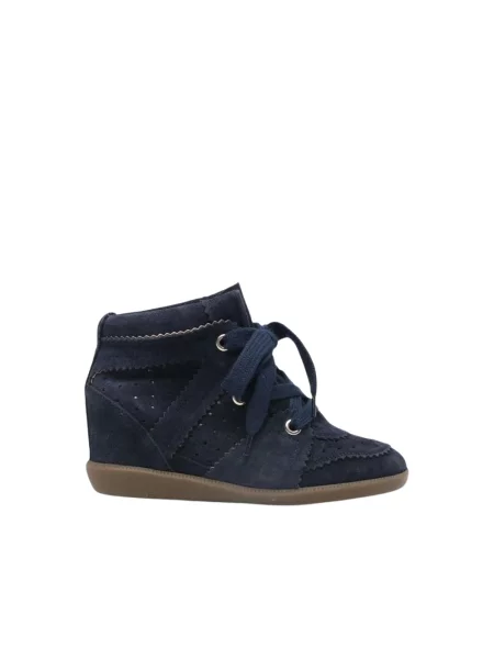 Sneakersy Isabel Marant skórzane niebieskie