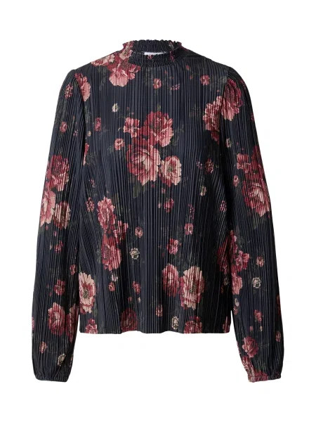 VILA Bluză VIBLOOMIA oliv / roșu burgundy / roșu pastel negru