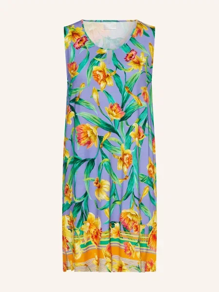 Charmline Sukienka Plażowa Botanic Radiance lila zielona
