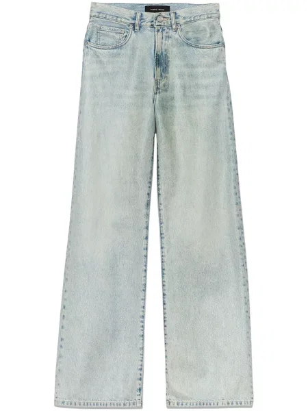 Blugi Purple Brand cu talie joasă albastru