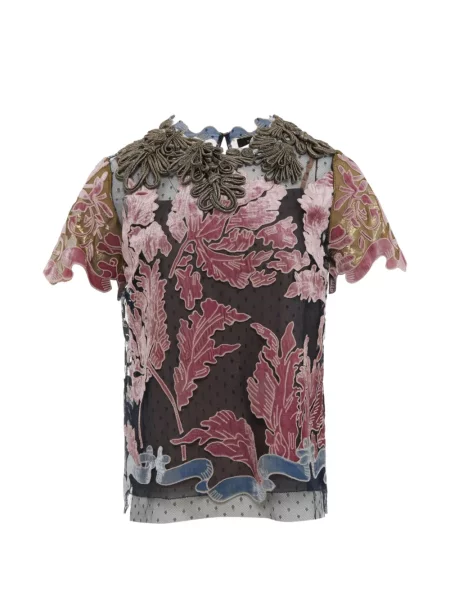 Bluză Biyan cu model floral cu imagine negru