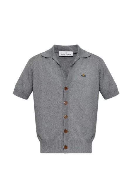 Cardigan Vivienne Westwood cu decolteu în V gri