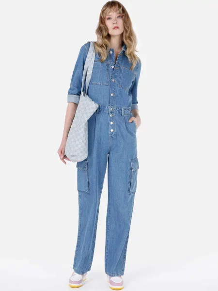 Комбінезони Colin’s комбінований верх блакитний