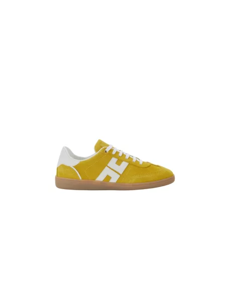 Sneakersy Elisabetta Franchi skórzane żółte