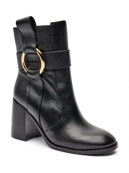 See By Chloé De piele botine cu negru
