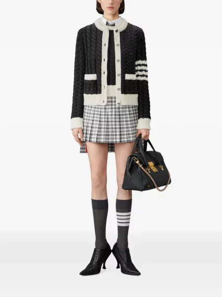Top Thom Browne de lână gri