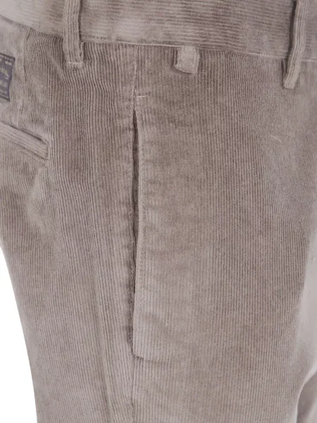 Pantaloni chino Incotex de catifea cord maro