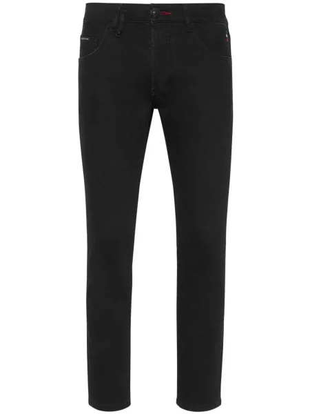 Blugi skinny Philipp Plein cu talie joasă negru