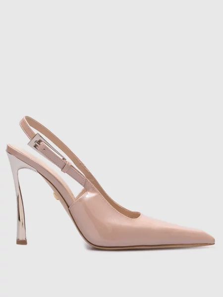 Шкіряні лакові босоніжки Babe Pay Pls бежеві