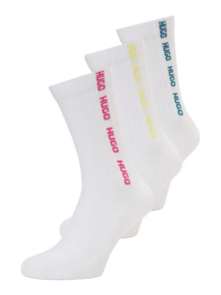 HUGO Nogavice modra / rumena / roza bela