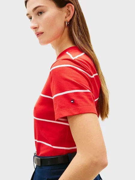 Футболка Tommy Hilfiger в полоску красная