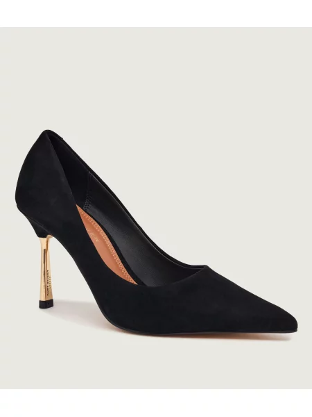 Tűsarkú velúr félcipő Kurt Geiger fekete