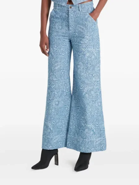 Blugi Temperley London cu model floral albastru