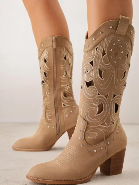 Botine Sennatea închis bej