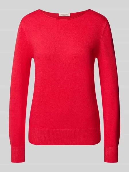 Sweter z dzianiny o kroju regular fit z mieszanki z dekoltem w łódkę Christian Berg Woman