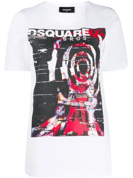 Tricou Dsquared2 cu imagine alb