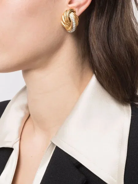 Náušnice Lanvin Pre-owned zlaté